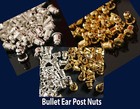 Earring Backs Gold  Or Silver Plated Stopper Bullet Ear Post Nuts Us Seller