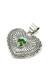 Navajo Sterling Silver Sonoran Gold Turquoise Pendant Handmade-jane Delgarutio