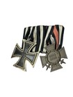 Ww1 Wwi Imperial German Army Military 2 Place Medal Bar Iron Cross   Hindenburg