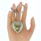 Heart 3d Shaped Keychain Crystal Bling Bling Rhinestone Charm Key Chain