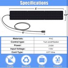 Snow Melting Mat  10  X 60  Non Slip Snow Melting Mat With 6ft Cord  Winter-new