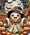 Haunted Garden Blooms  Bewitching Gnome Hanging Sign 