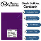 Pa Paper Accents Stash Builder Cardstock 8 5  X 11  Purple Majesty  65lb