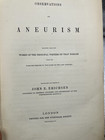 Very Rare Vintage Antique 1844 Book Observations On Aneurism By John E  Erichsen