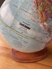 Vintage Globe Wood Stand Replogle World Scholar Series Leroy Tillman 12    Raised