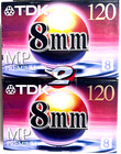 Brand New Sealed Tdk 120mp 8mm 120 Minute Premium Camcorder Video Tape 2 Pack