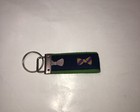 Eliza B  Key Fob Key Chain Bag Purse Charm Navy   Green Bows  x