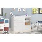 Timechee 47 2 w 5 Drawers Wooden Changing Table Dresser White 47 2 w