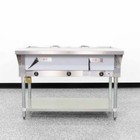 47    Stainless Steel Hot Food Table 3 Wells Cutting Board Advance Tabco Hf-3g-nat