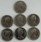 Canada One Dollar Coin  1 Lot Of 7 Canadian Commemorative Nickel Content Dollar