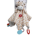 Modern Baby Giraffe Activity Blankie Lovey Plush Security Blanket 13  Rattle New