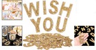 37-piece Gold Rhinestone Letter Stickers - Glittery Self-adhesive Alphabet Decor