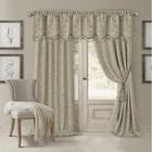 Fashions Mia Jacquard Scroll Blackout Window Curtain  52 X 84  1 Panel   Natural