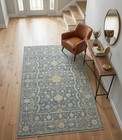 Hand-knotted Oriental Rug Floral Style Transitional Bedroom Carpet 4x6ft