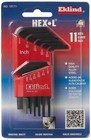 Eklind 10111 Hex-l Key Allen Wrench - 11pc Set Sae Inch Sizes  050-1 4 Short    