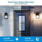 Dewenwils 2 Pack Dusk To Dawn Outdoor Wall Light Fixture  Clear Water Ripple