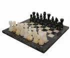 Premium Marble Chess Set Black   Onyx Handmade Board Game Gift Set