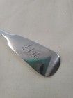 Pre-civil War 1800 s Hall   Hewson Coin Silver Scalloped Shell Sugar Spoon  -d66