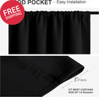 Short Blackout Kitchen Window Curtains Over Sink Bathroom Thermal 2 Panel Set