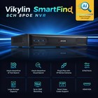 Vikylin Smartfind 8poe 8ch Nvr Set 5mp Poe Ip Camera Night Vision Home Kit Lot