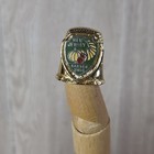 Vintage New Jersey Garden State Gold Toned Metal Thimble Souvenir Collectible