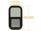 2 Pack 12 X 22 Wall Vertical Rv Window Cargo Trailer W  Screen   Trim Ring