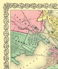 Historic City Map - Boston Massachusetts Vicinity - Colton 1855 - 23 X 27 63