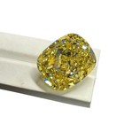3 Ct Natural Vivid Yellow  d  Color Vvs1 Unheated Loose Diamond Cushion Cut