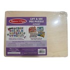 Melissa   Doug Lift   See Peg Puzzle Alphabet Brand New Educational Toy