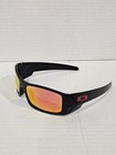 New Oakley Gascan Sunglasses  matte Black  Red Polarized Lens   009014-58 Glass