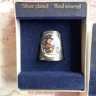 Authentic Hummel Thimbles Silver Plated Real Enamel First Edition 1983 Germany