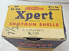 Vintage Western Xpert 16 Ga  Shotgun Shells Empty Box