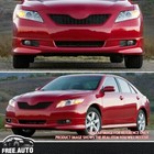 Fits 07-09 Toyota Camry Unpainted Black Front Bumper Lip Oe Factory Se Style Pu