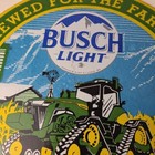 Vintage John Deere Sign - Busch Light Porcelain Farm Tractor Gas Pump Sign