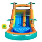 21ft Commercial Pvc Inflatable Water Slide Bounce House With Big Pool  blower