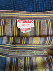 Super Cute Vintage Striped Cotton Putumayo Ny Blouse Top Cropped Boho Sz Small