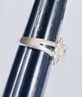 Vtg Shube Sterling Silver Baby Small Ring Cz Navette Ring Sz 2 Cute 