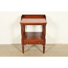 Davis Cabinet Co  American Colonial Solid Cherry Wood Nightstand  Circa 1960s