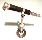 Vintage India Maritime Nautical Desk Tabletop Telescope Optic Magnifier Spyglass