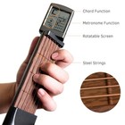 Portable Guitar Chord Trainer 6-fret Practice Tool With Lcd Screen And Metronome