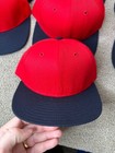 Blank Hat Lot  13  Delong Snapback Cap Wool Red Navy Blue S-m Usa Vtg