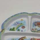 Vintage Melamine Ware Peco Noah s Ark Painted Divided Kids Childrens Dinner Dish