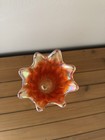 Antique Fenton Rustic Marigold Carnival Glass 11    Trumpet Vase C1920s