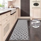Runner Rug For Hallway 2   6feet Non Slip Kitchen Floor Carpet Runners Grey Morocc