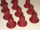 Vintage Bell Christmas Tree Ornaments Lot Of 11 Red Plastic Bells Rare