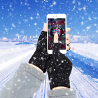 1-10 X Half Finger Gloves Winter Warm Knitted Fingerless Gloves For Men Women Us