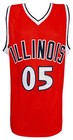 2005 Illinois Team Signed Orange Custom Basketball Jersey W 6 Sigs -  ss Coa 