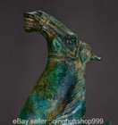 12 8  Old Chinese Dynasty Bronze Ware Zodiac Year Horse Sculpture Statue