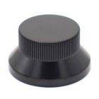 4x Black Metal Solid Guitar Knobs Flat Top Hat Volume Amplifier Audio Control