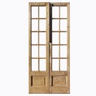 Pair Of Salvaged 43  French Double Doors  Early 1900 s  Ned2187